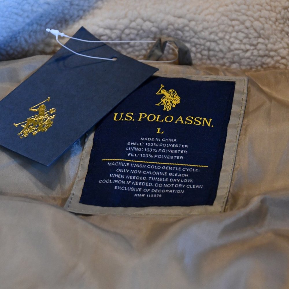 NEW U.S. POLO ASSN. TAN VEST - Picture 3 of 4